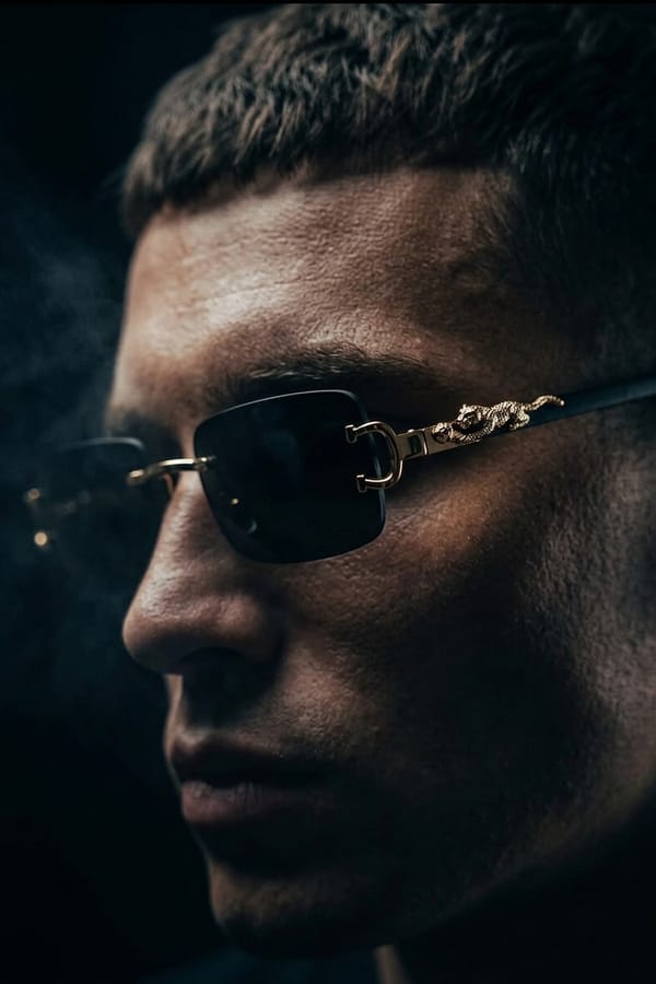 Panther Luxe Rimless Sunglasses