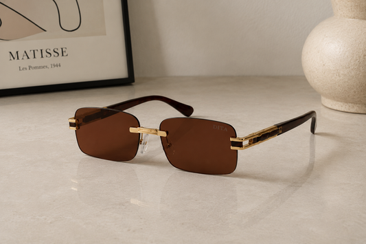 Luxury Rimless Rectangle Sunglasses