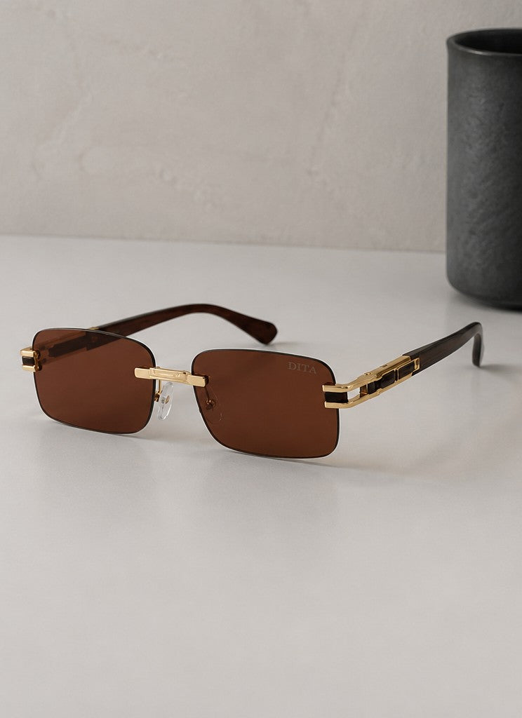 Luxury Rimless Rectangle Sunglasses