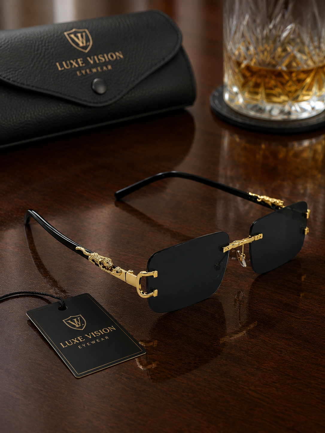 Panther Luxe Rimless Sunglasses
